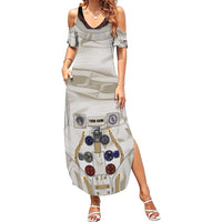 Personalized Astronaut Family Matching Summer Maxi Dress and Hawaiian Shirt Space Explorer - Wonder Print Shop