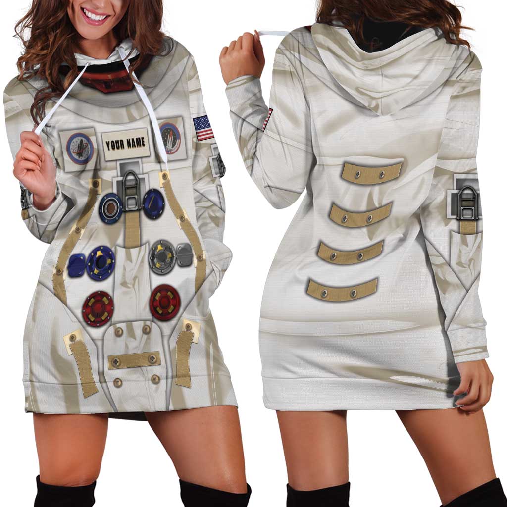 Personalized Astronaut Hoodie Dress Space Explorer - Wonder Print Shop