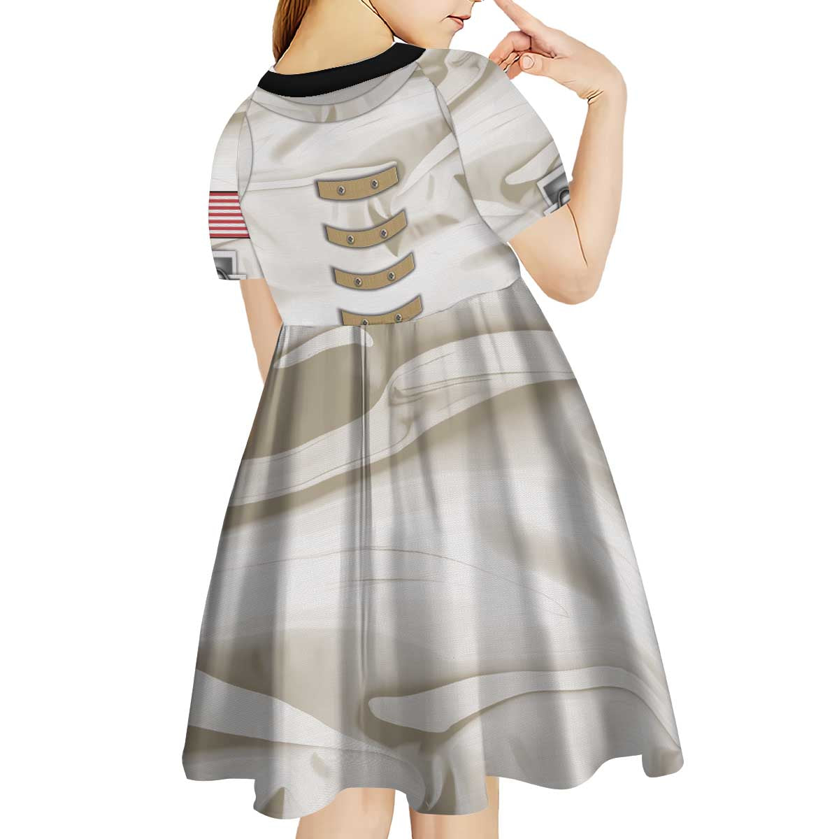 Personalized Astronaut Kid Short Sleeve Dress Space Explorer - Wonder Print Shop