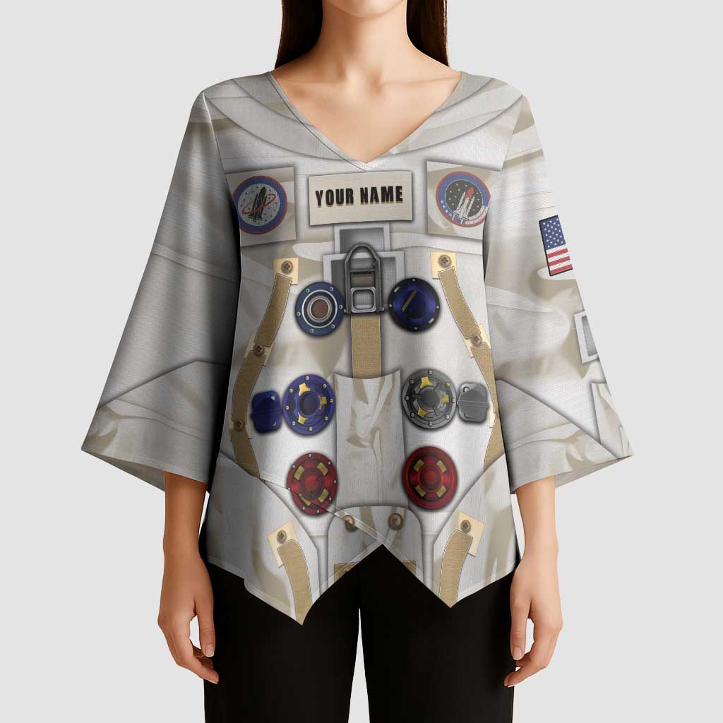 Personalized Astronaut Kimono Sleeve Blouse Space Explorer - Wonder Print Shop