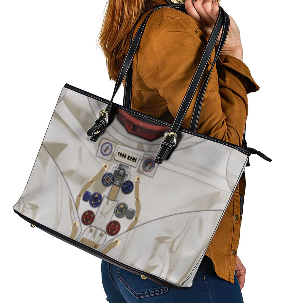 Personalized Astronaut Leather Tote Bag Space Explorer - Wonder Print Shop