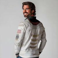 Personalized Astronaut Long Sleeve Polo Shirt Space Explorer - Wonder Print Shop