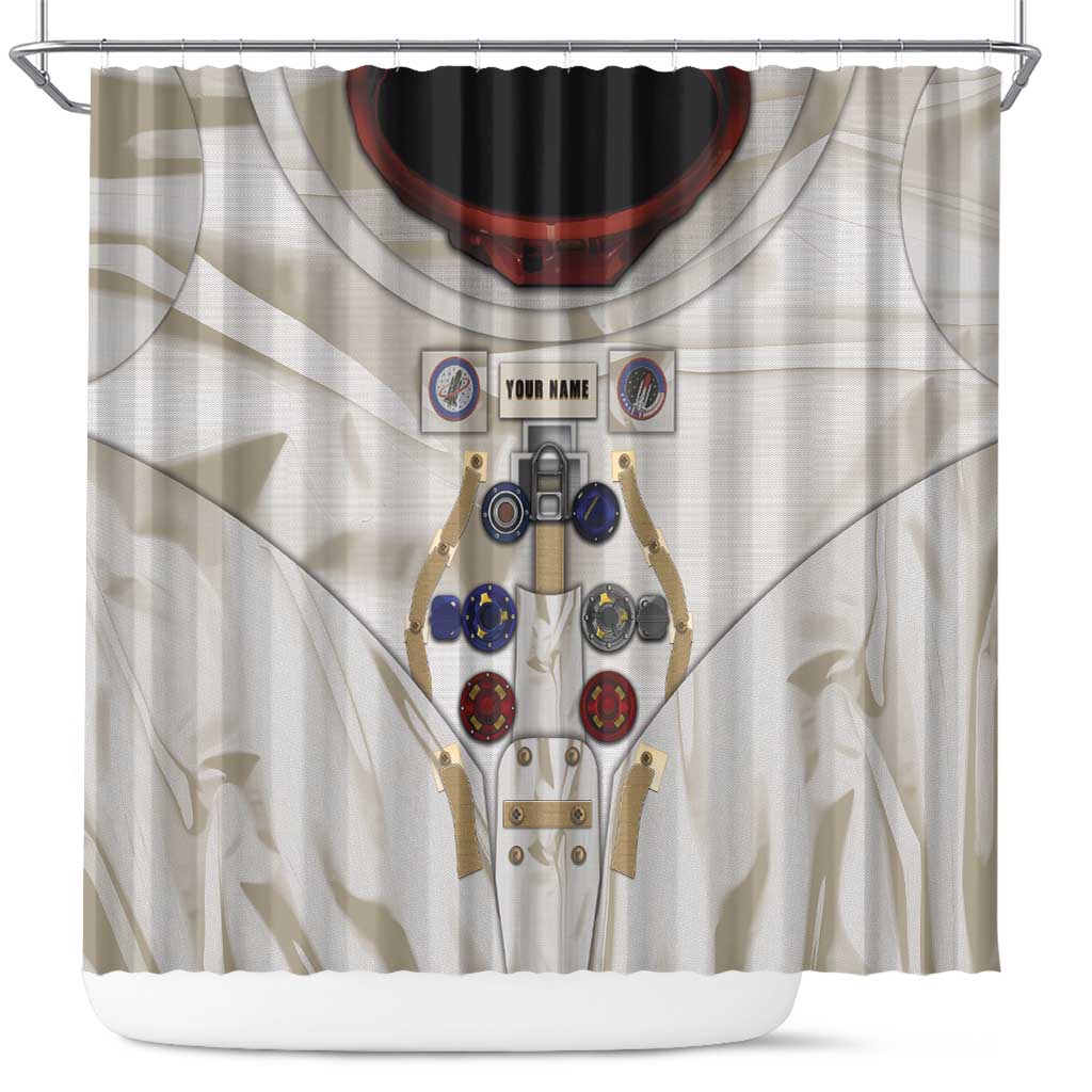 Personalized Astronaut Shower Curtain Space Explorer - Wonder Print Shop