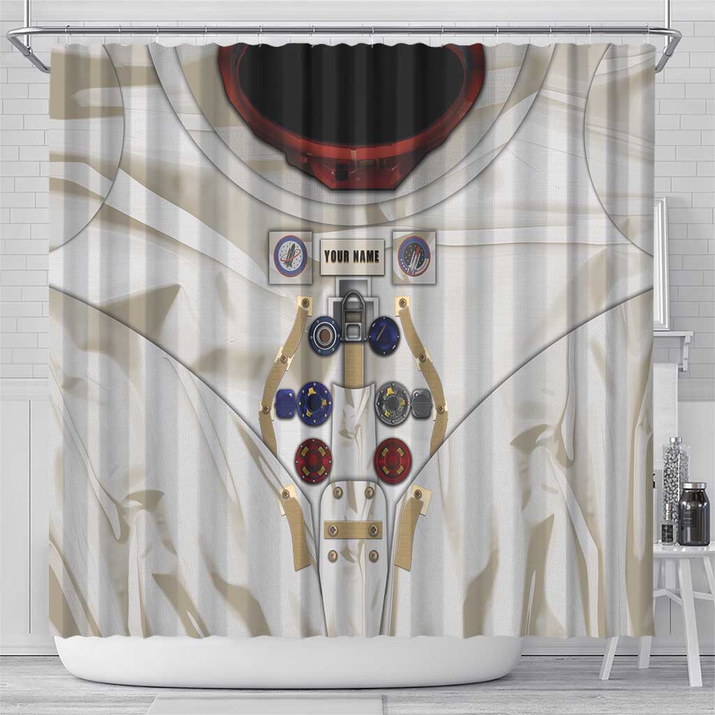 Personalized Astronaut Shower Curtain Space Explorer - Wonder Print Shop