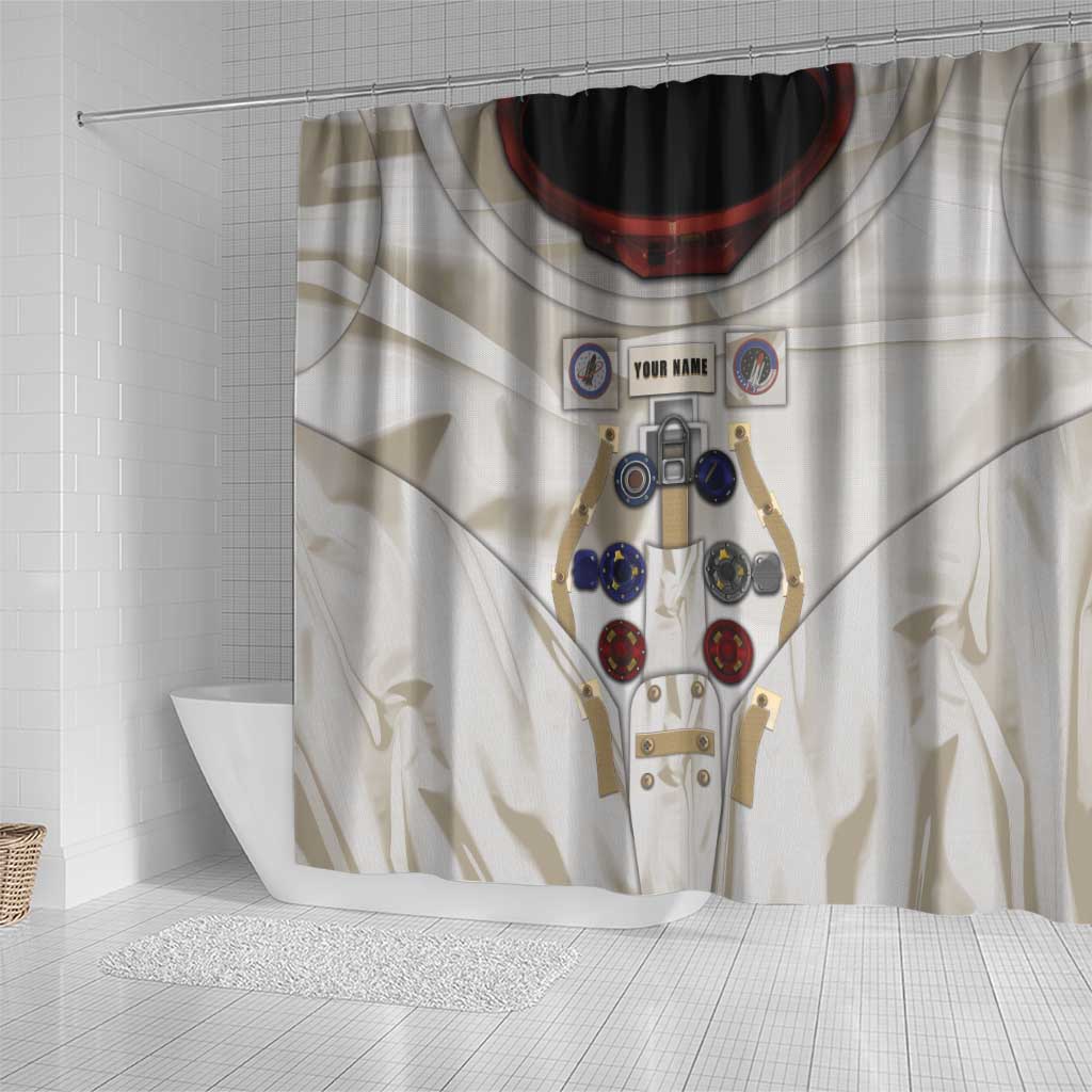Personalized Astronaut Shower Curtain Space Explorer - Wonder Print Shop