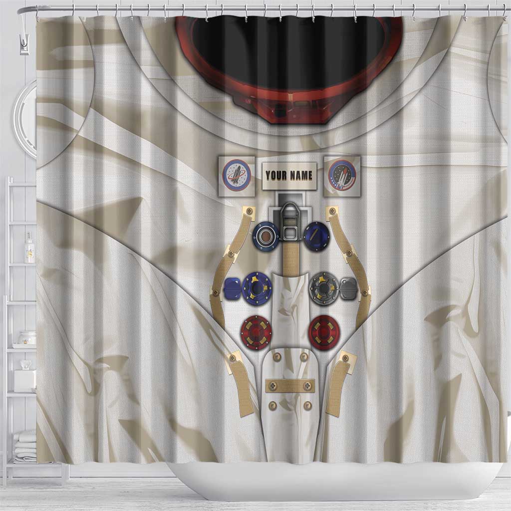 Personalized Astronaut Shower Curtain Space Explorer - Wonder Print Shop