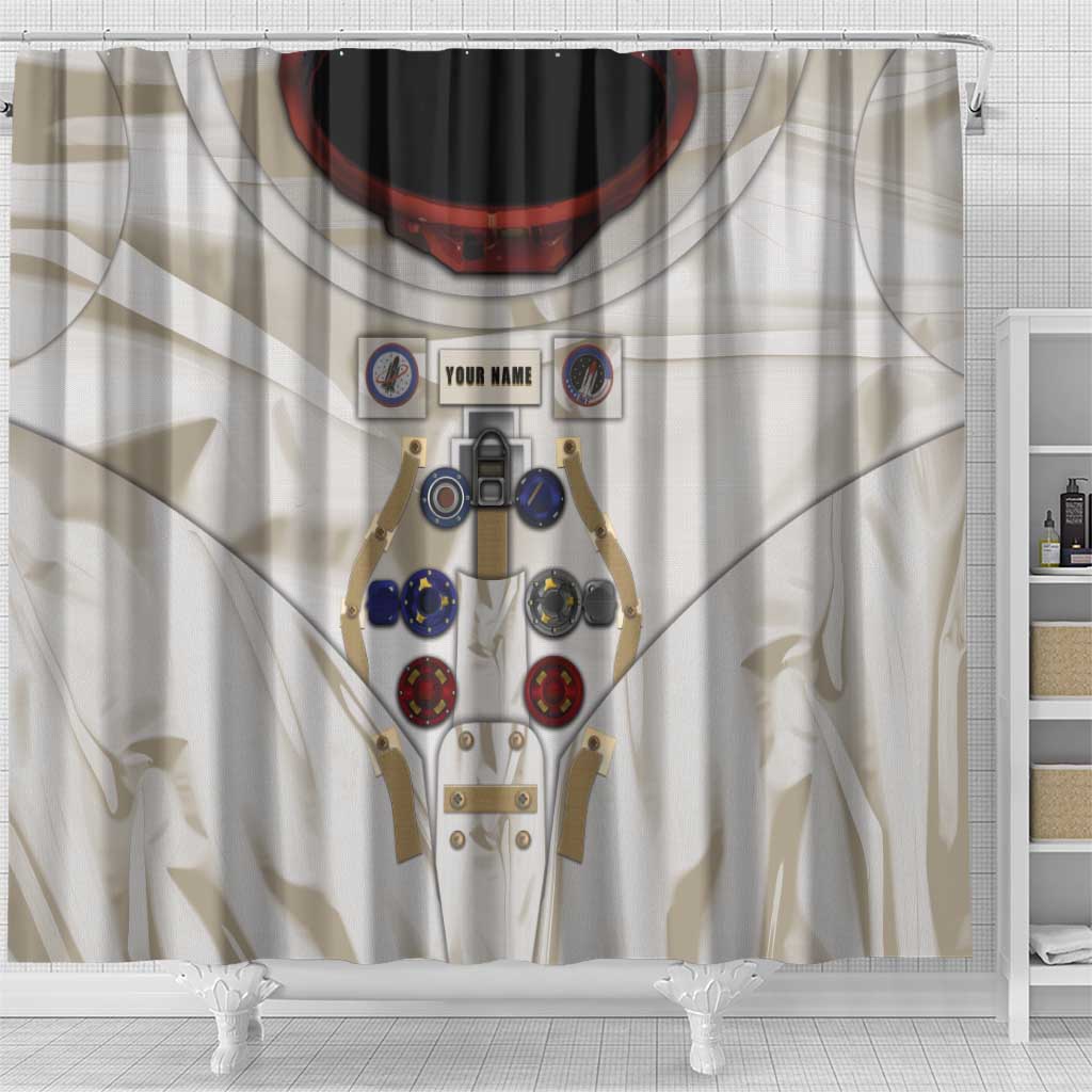 Personalized Astronaut Shower Curtain Space Explorer - Wonder Print Shop