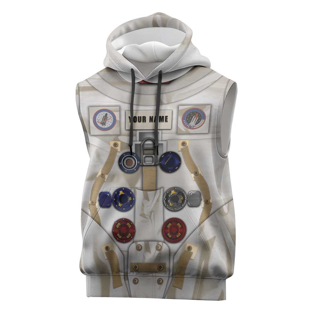 Personalized Astronaut Sleeveless Hoodie Space Explorer - Wonder Print Shop