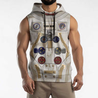 Personalized Astronaut Sleeveless Hoodie Space Explorer - Wonder Print Shop