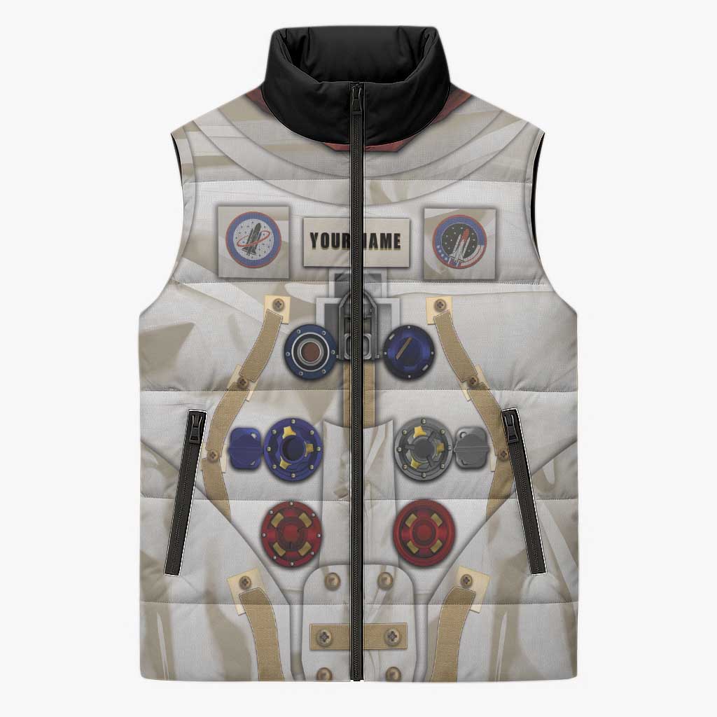 Personalized Astronaut Sleeveless Puffer Jacket Space Explorer - Wonder Print Shop