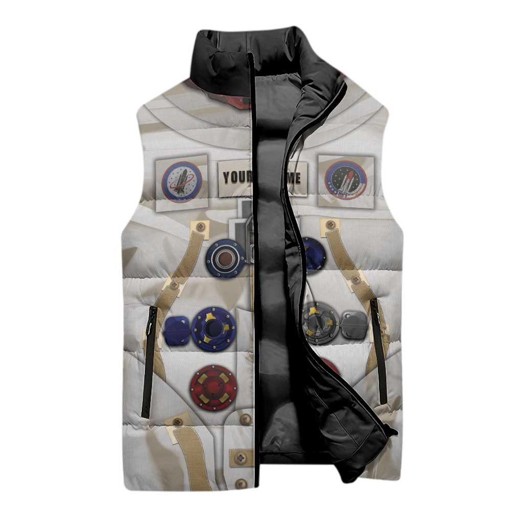 Personalized Astronaut Sleeveless Puffer Jacket Space Explorer - Wonder Print Shop