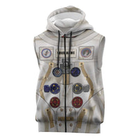 Personalized Astronaut Sleeveless Zip Hoodie Space Explorer - Wonder Print Shop