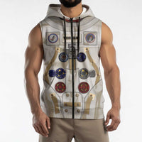 Personalized Astronaut Sleeveless Zip Hoodie Space Explorer - Wonder Print Shop