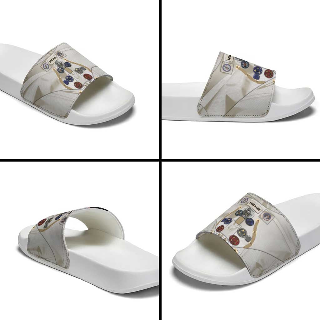 Personalized Astronaut Slide Sandals Space Explorer - Wonder Print Shop