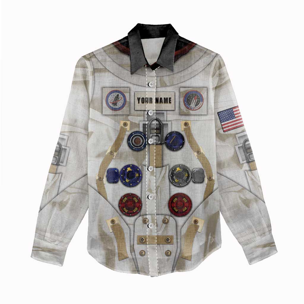 Personalized Astronaut Women Casual Shirt Space Explorer - Wonder Print Shop