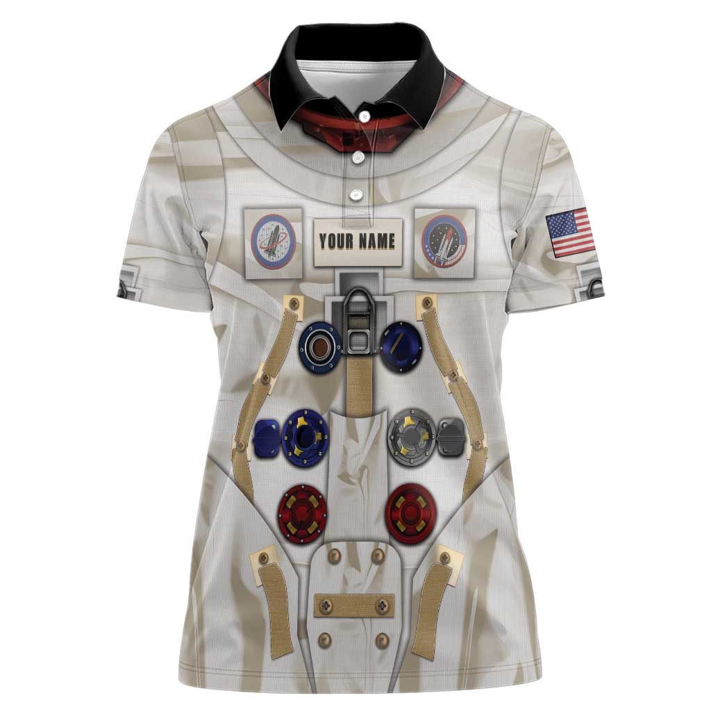 Personalized Astronaut Women Polo Shirt Space Explorer - Wonder Print Shop