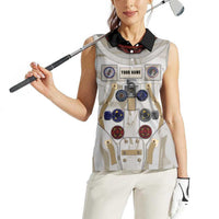 Personalized Astronaut Women Sleeveless Polo Shirt Space Explorer - Wonder Print Shop