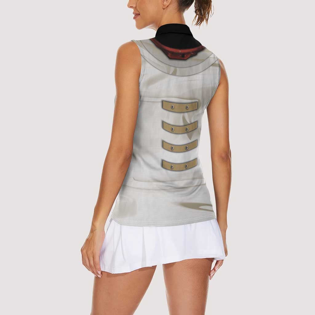Personalized Astronaut Women Sleeveless Polo Shirt Space Explorer - Wonder Print Shop