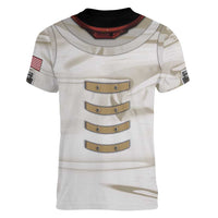 Personalized Astronaut Women V-Neck T-Shirt Space Explorer - Wonder Print Shop