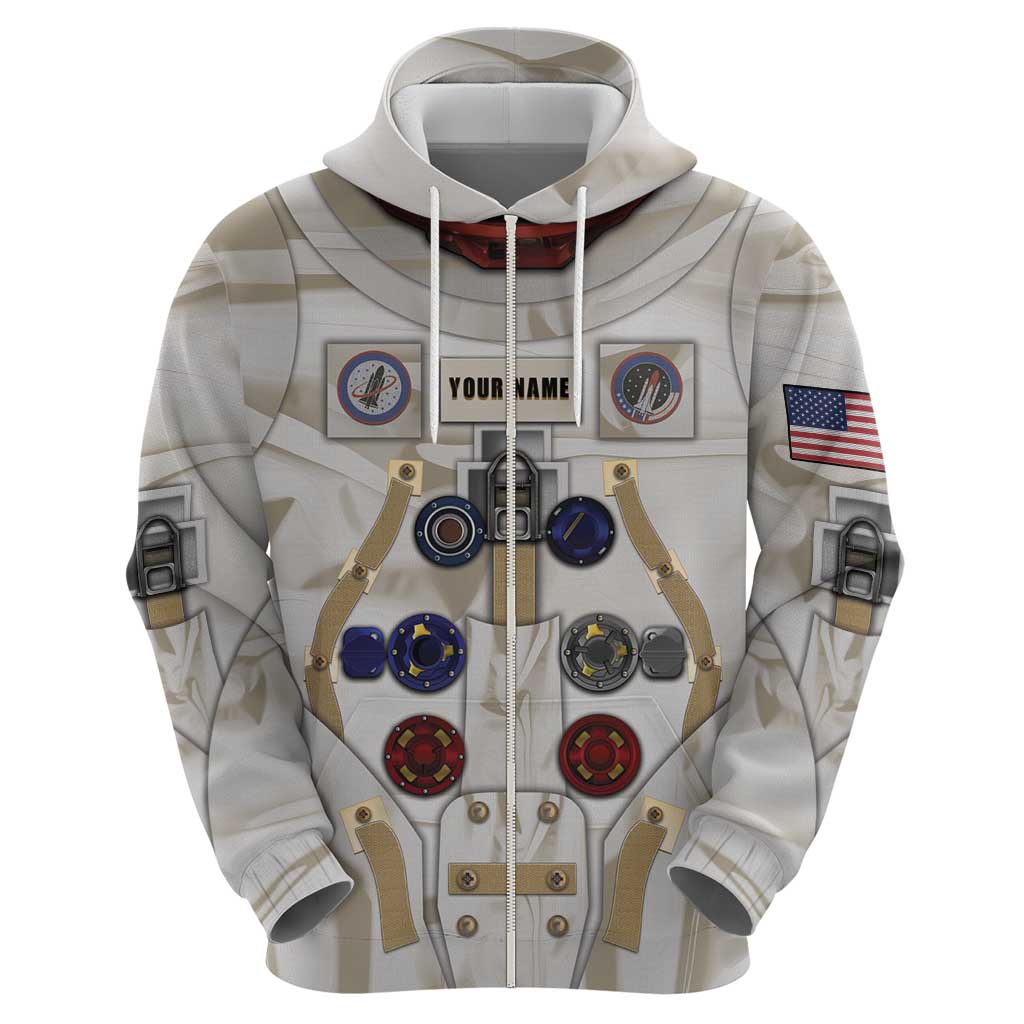 Personalized Astronaut Zip Hoodie Space Explorer - Wonder Print Shop