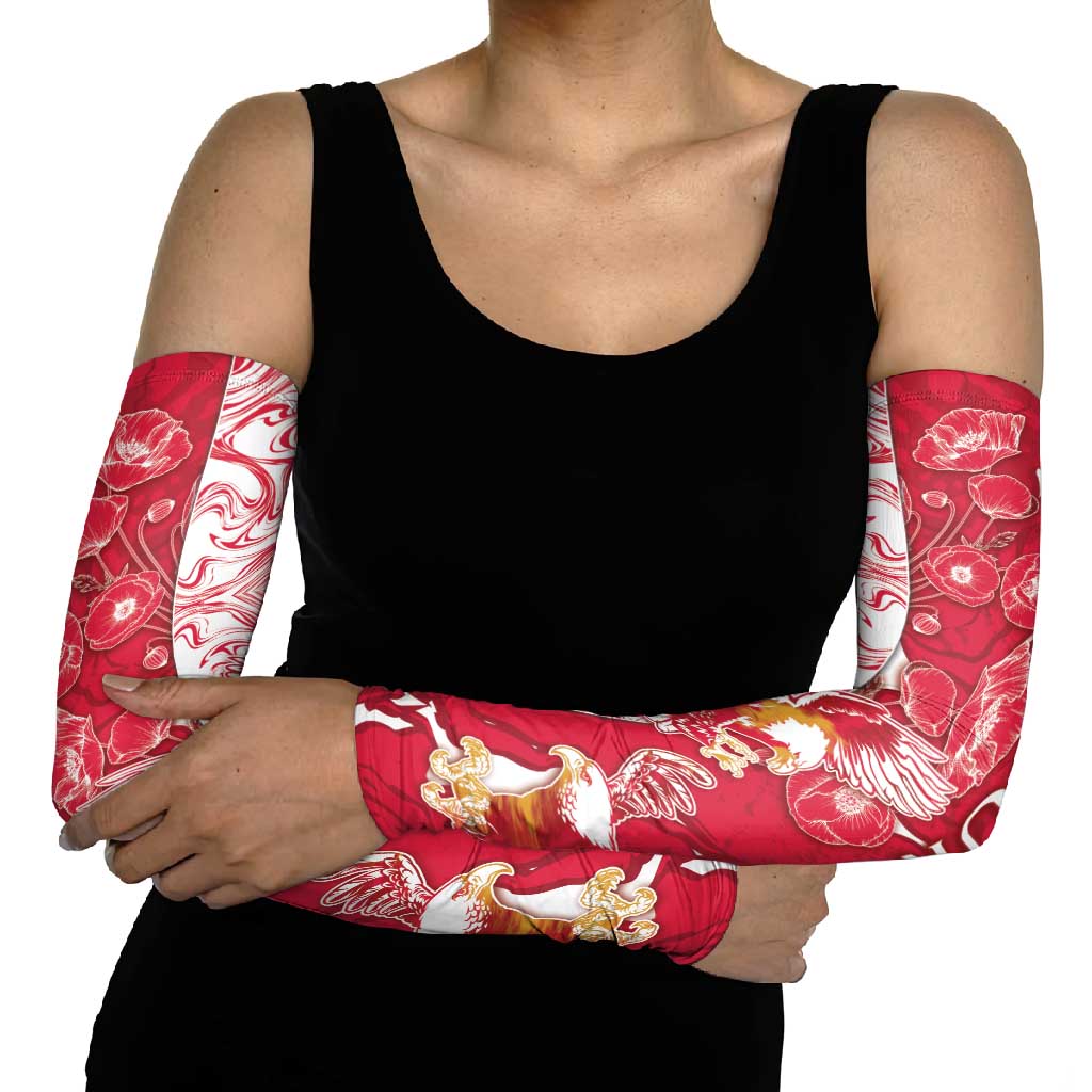 Poland Arm Sleeves Two White Eagles Fighting - Wonder Print Shop
