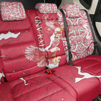 Poland Back Car Seat Cover Two White Eagles Fighting - Wonder Print Shop