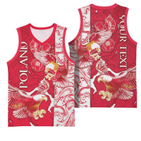 Personalized Poland Basketball Jersey Two White Eagles Fighting - Wonder Print Shop