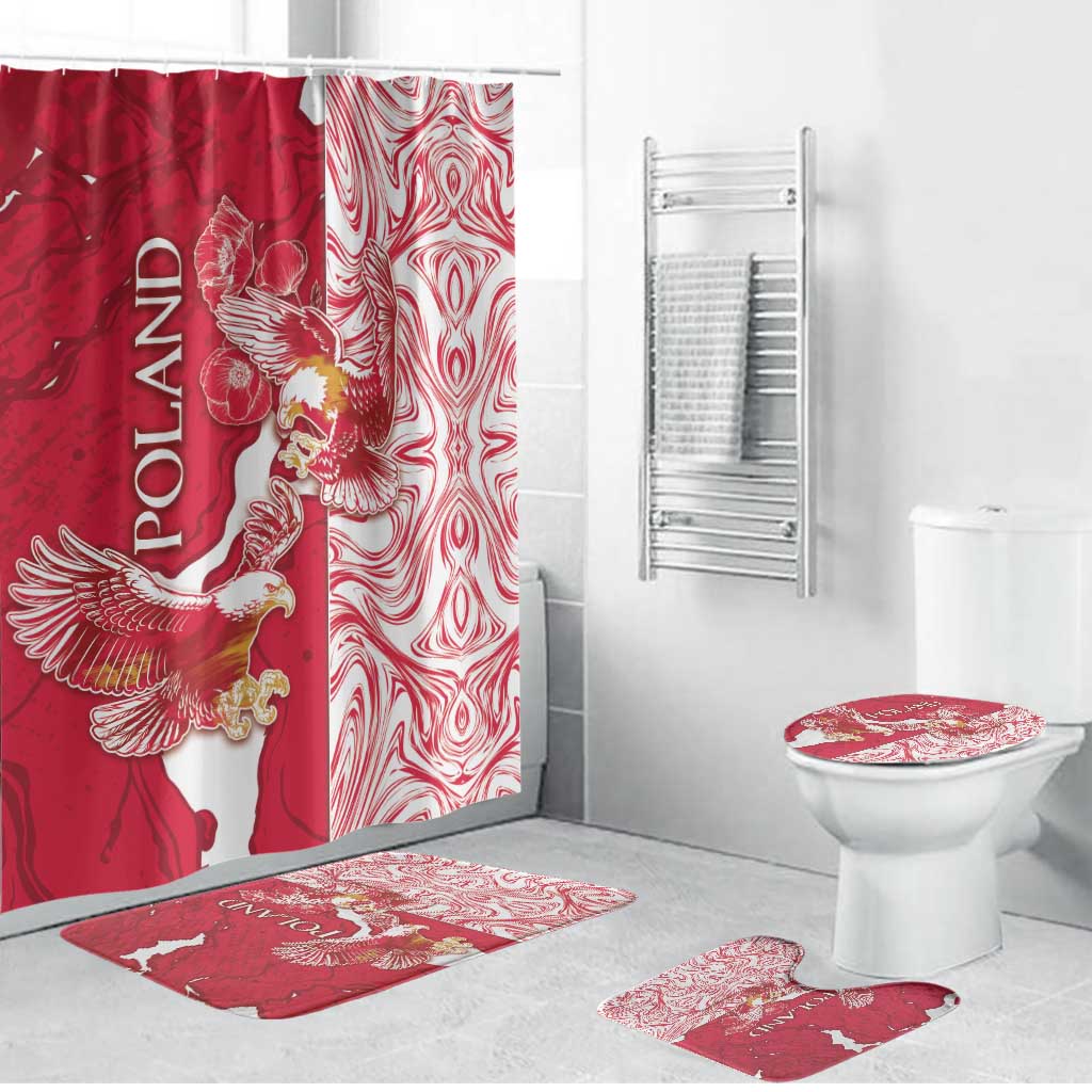 Poland Bathroom Set Two White Eagles Fighting - Wonder Print Shop