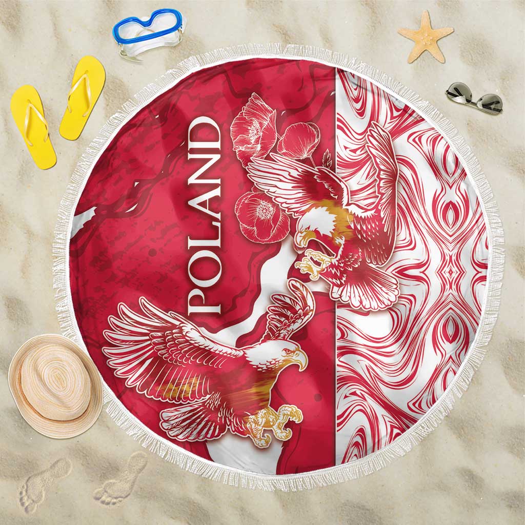 Poland Beach Blanket Two White Eagles Fighting - Wonder Print Shop