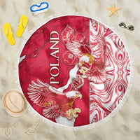 Poland Beach Blanket Two White Eagles Fighting - Wonder Print Shop