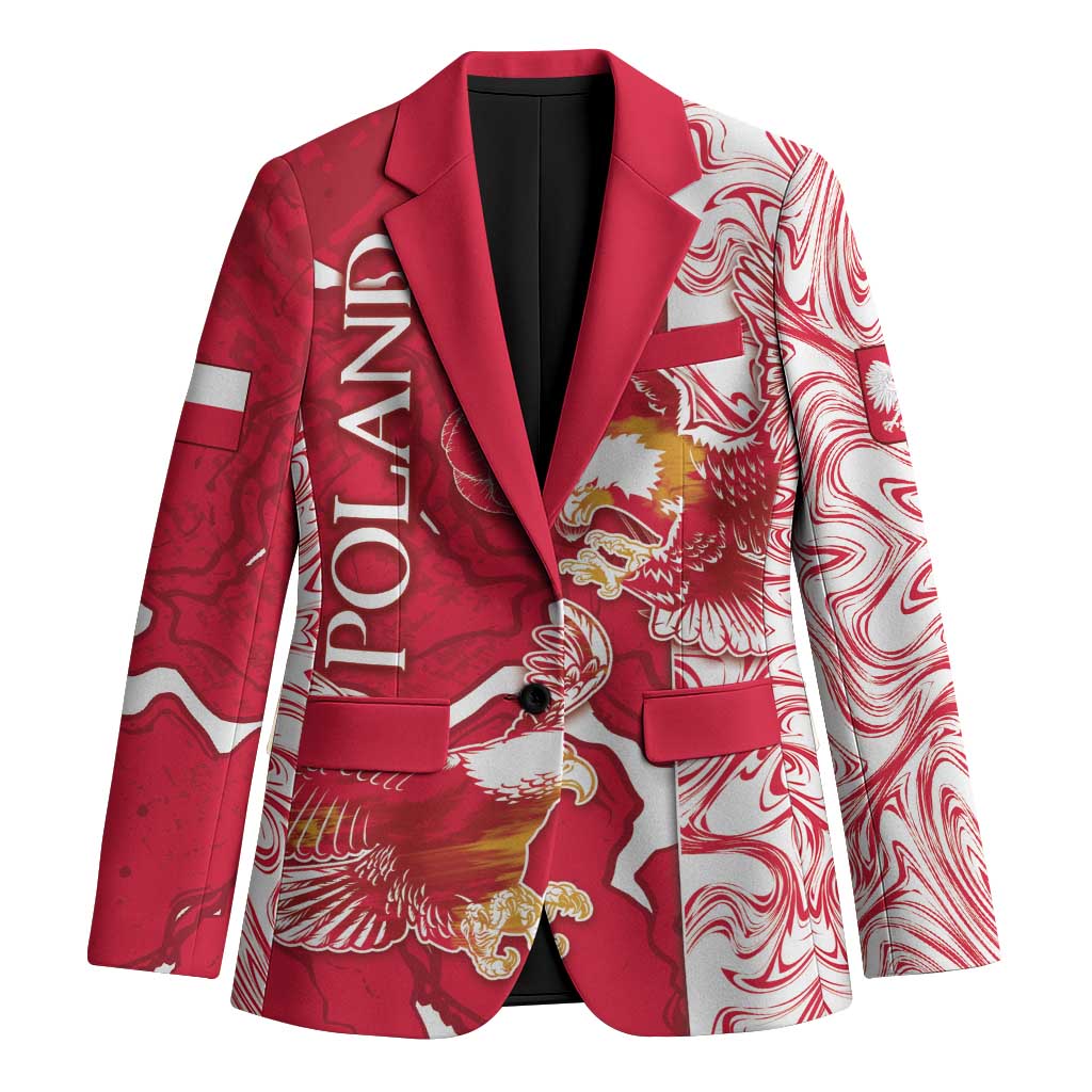 Personalized Poland Blazer Two White Eagles Fighting - Wonder Print Shop