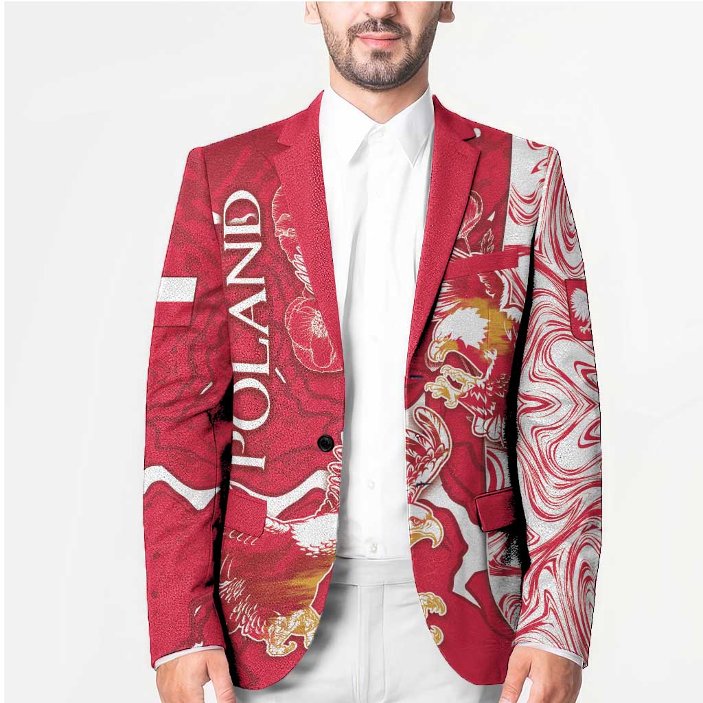 Personalized Poland Blazer Two White Eagles Fighting - Wonder Print Shop