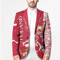 Personalized Poland Blazer Two White Eagles Fighting - Wonder Print Shop