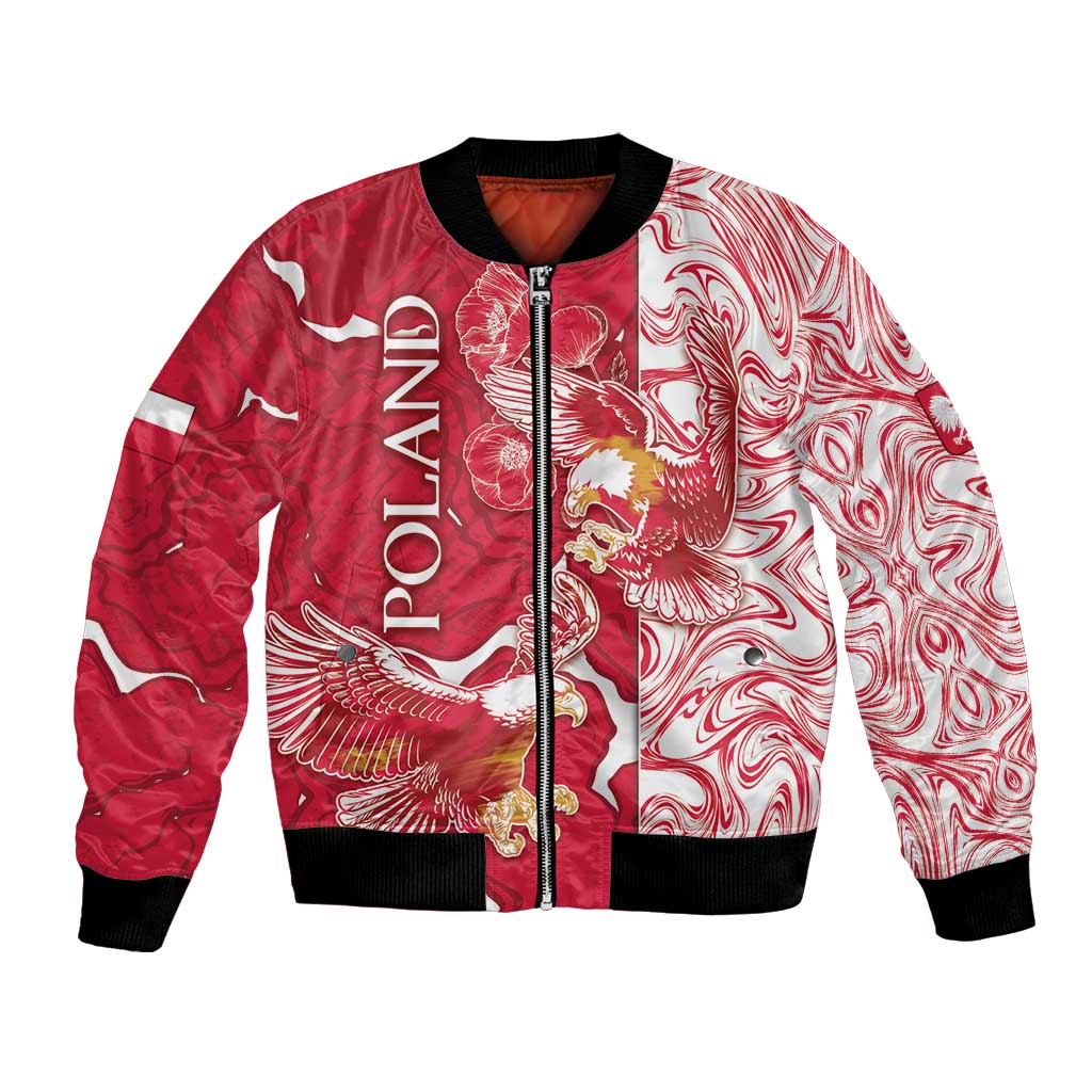 Personalized Poland Bomber Jacket Two White Eagles Fighting - Wonder Print Shop