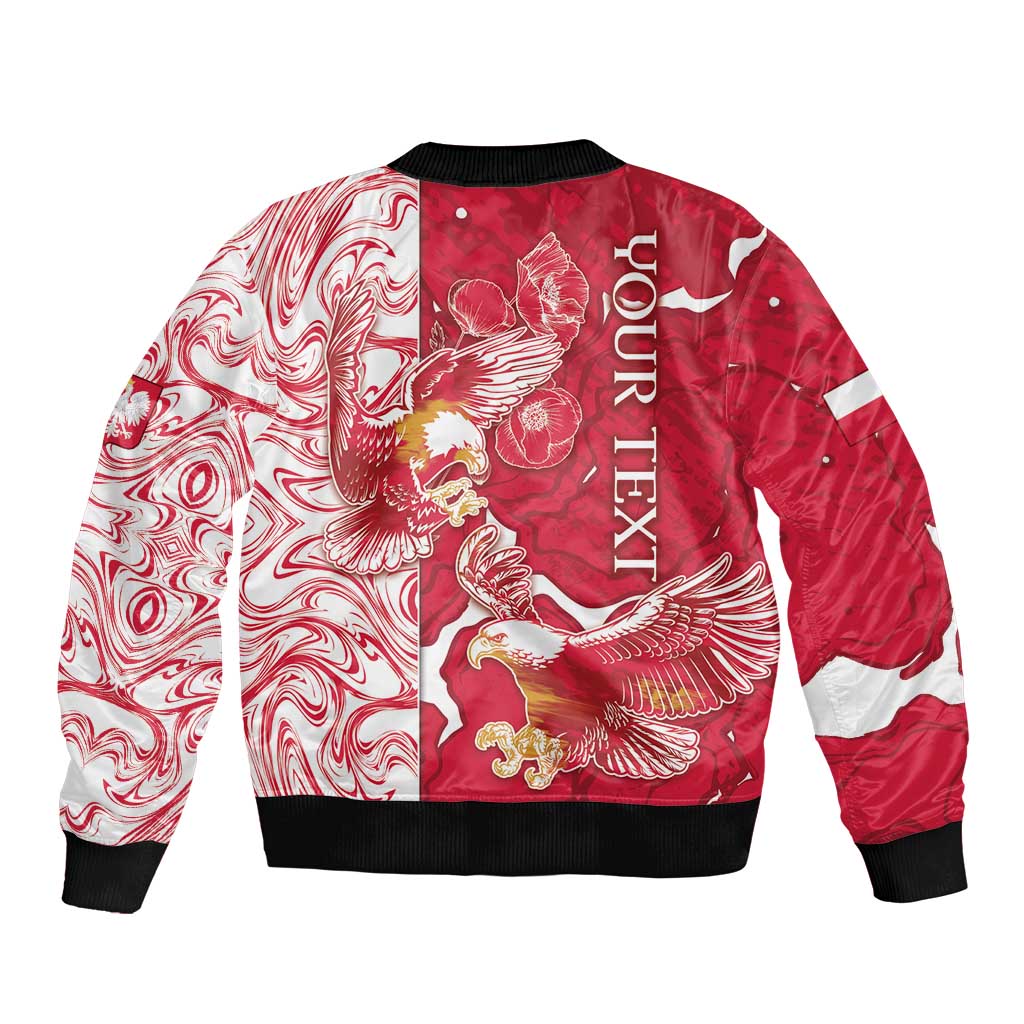 Personalized Poland Bomber Jacket Two White Eagles Fighting - Wonder Print Shop