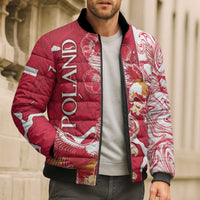 Personalized Poland Bomber Puffer Jacket Two White Eagles Fighting - Wonder Print Shop