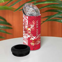Personalized Poland 4 in 1 Can Cooler Tumbler Two White Eagles Fighting - Wonder Print Shop
