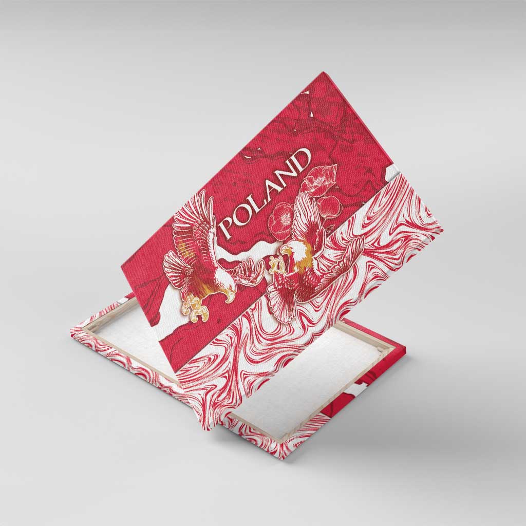 Poland Canvas Wall Art Two White Eagles Fighting - Wonder Print Shop