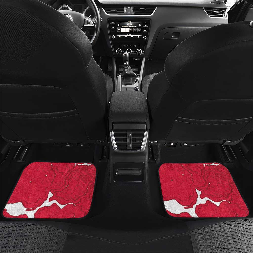 Poland Car Mats Two White Eagles Fighting - Wonder Print Shop