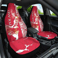Poland Car Seat Cover Two White Eagles Fighting - Wonder Print Shop