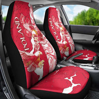 Poland Car Seat Cover Two White Eagles Fighting - Wonder Print Shop