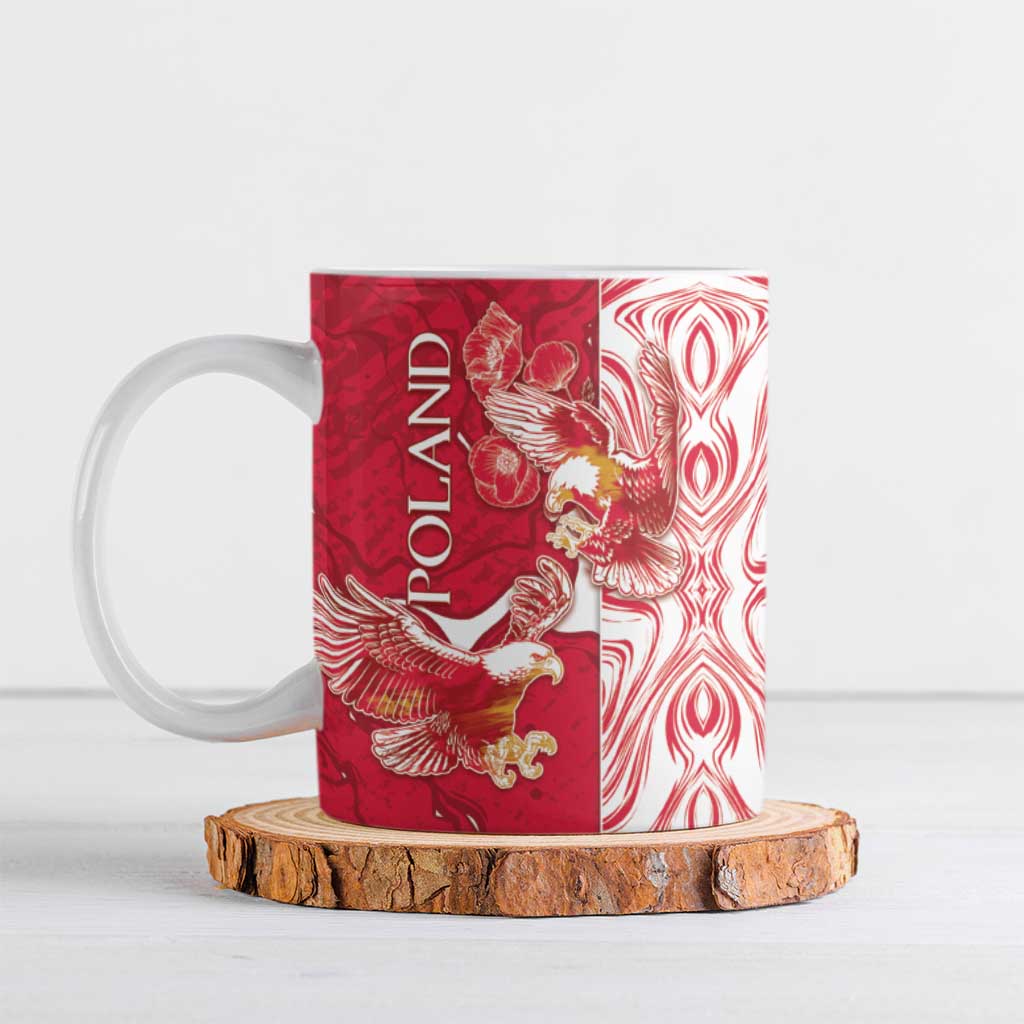 Personalized Poland Ceramic Mug Two White Eagles Fighting - Wonder Print Shop