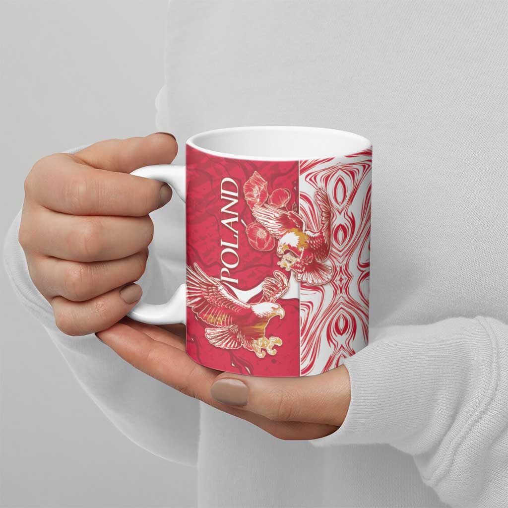 Personalized Poland Ceramic Mug Two White Eagles Fighting - Wonder Print Shop