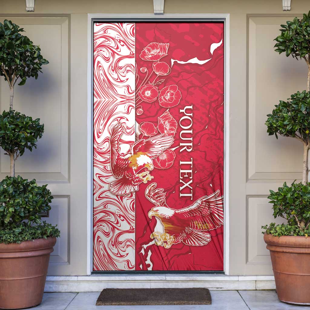 Poland Door Cover Two White Eagles Fighting - Wonder Print Shop