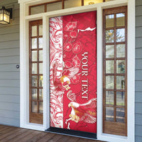 Poland Door Cover Two White Eagles Fighting - Wonder Print Shop