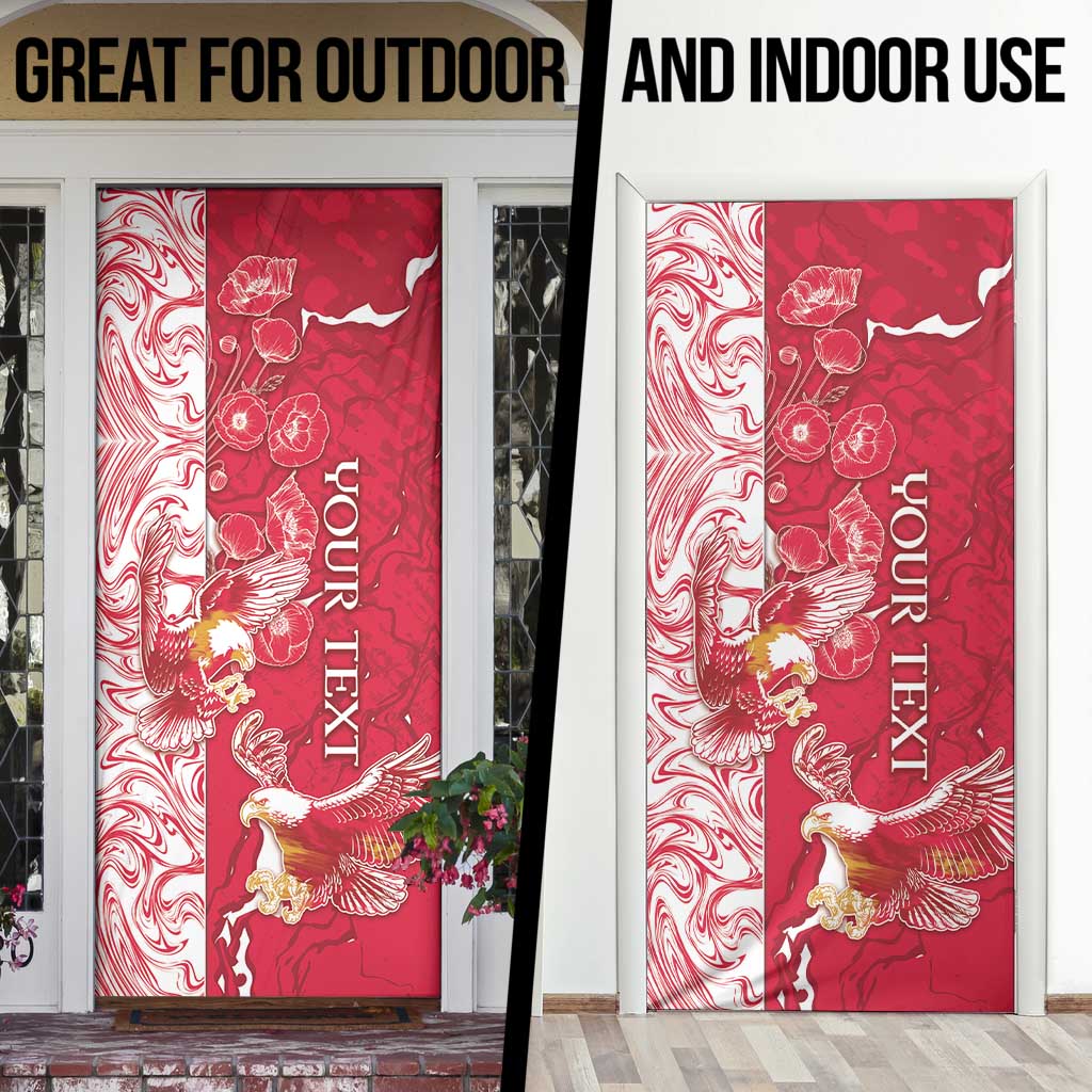 Poland Door Cover Two White Eagles Fighting - Wonder Print Shop