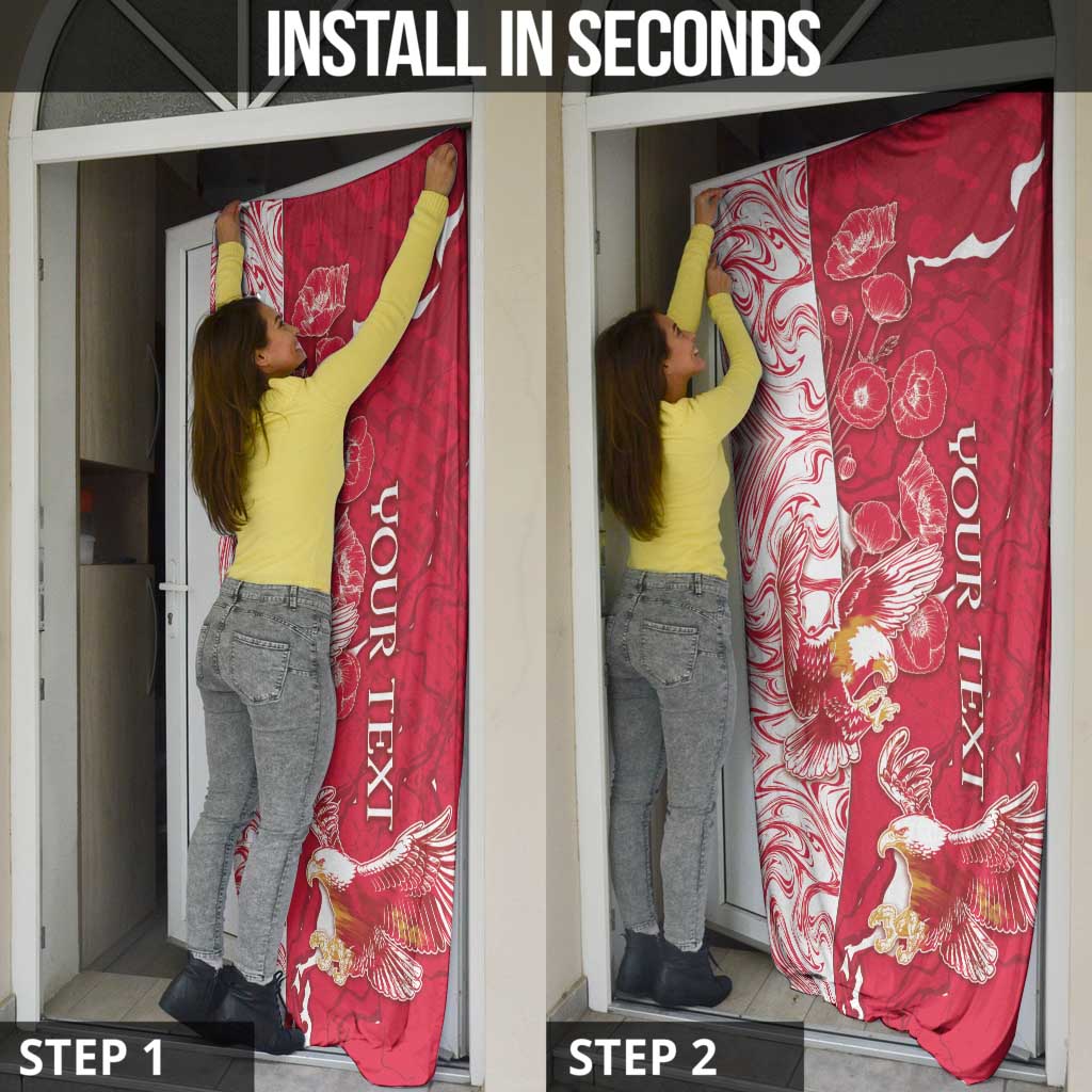 Poland Door Cover Two White Eagles Fighting - Wonder Print Shop