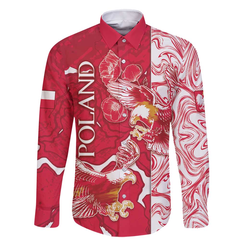 Personalized Poland Family Matching Long Sleeve Bodycon Dress and Hawaiian Shirt Two White Eagles Fighting - Wonder Print Shop