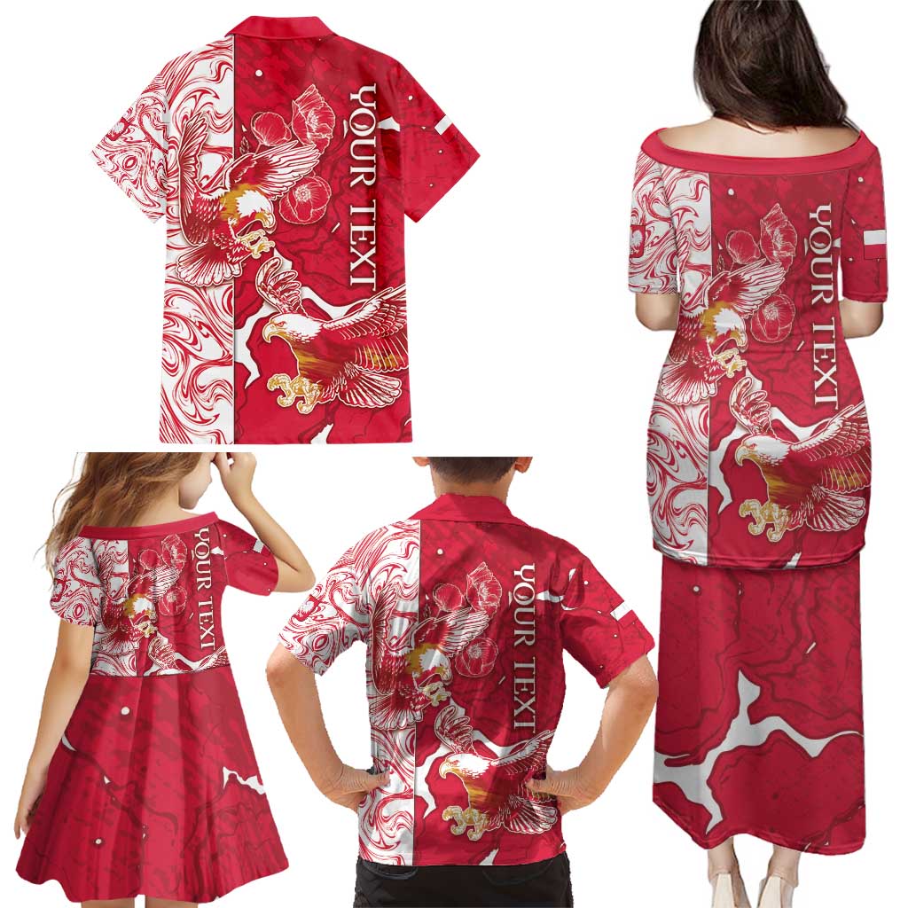 Personalized Poland Family Matching Puletasi and Hawaiian Shirt Two White Eagles Fighting - Wonder Print Shop