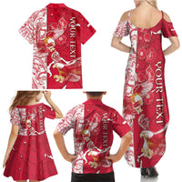 Personalized Poland Family Matching Summer Maxi Dress and Hawaiian Shirt Two White Eagles Fighting - Wonder Print Shop